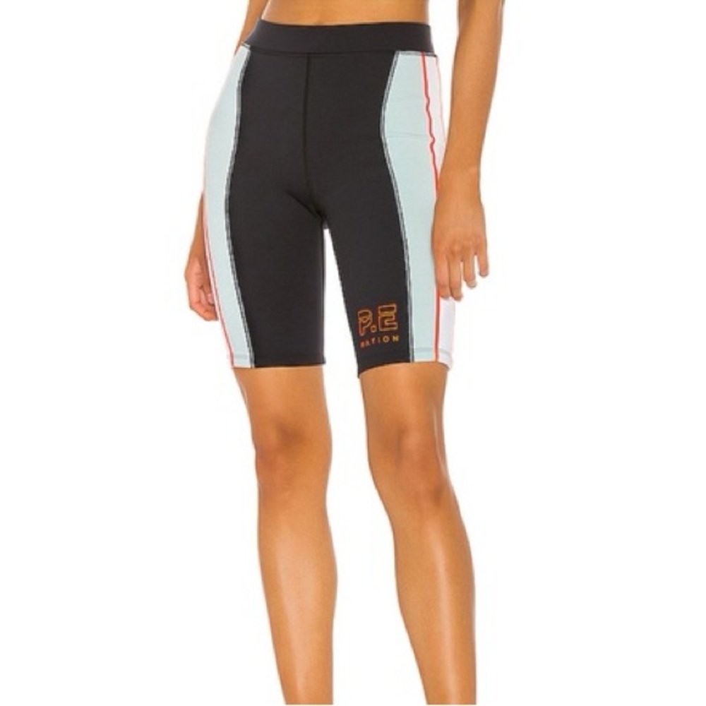 P.E Nation Camber Short in Black, Mint and White.